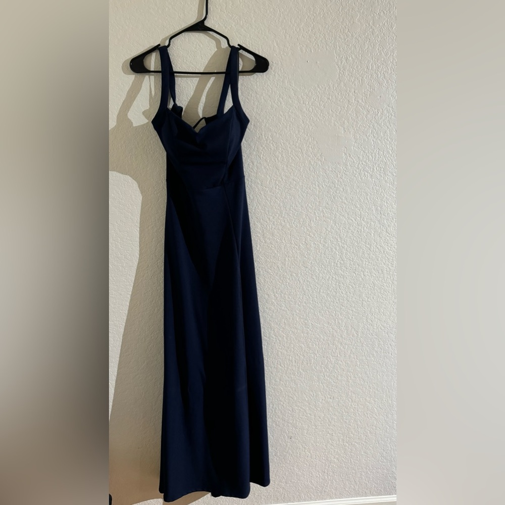 Formal navy blue dress